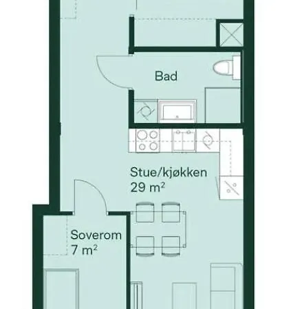 Moderne Toppleilighet I Apartment